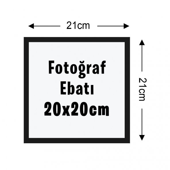 Toptan Kare Çerçeveler Siyah 3lü paket - 2