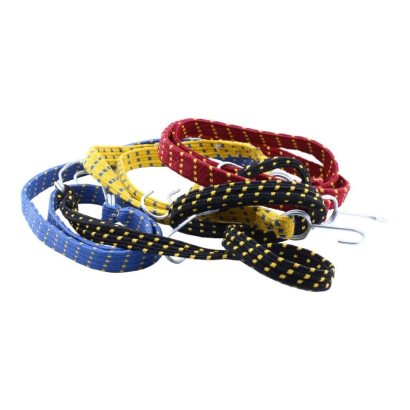 Geniş Kancalı Oto Araç Araba Bagaj Lastiği Bisiklet Sabitleme Yük Taşıma Lastik 20 mm x 90 cm - 6