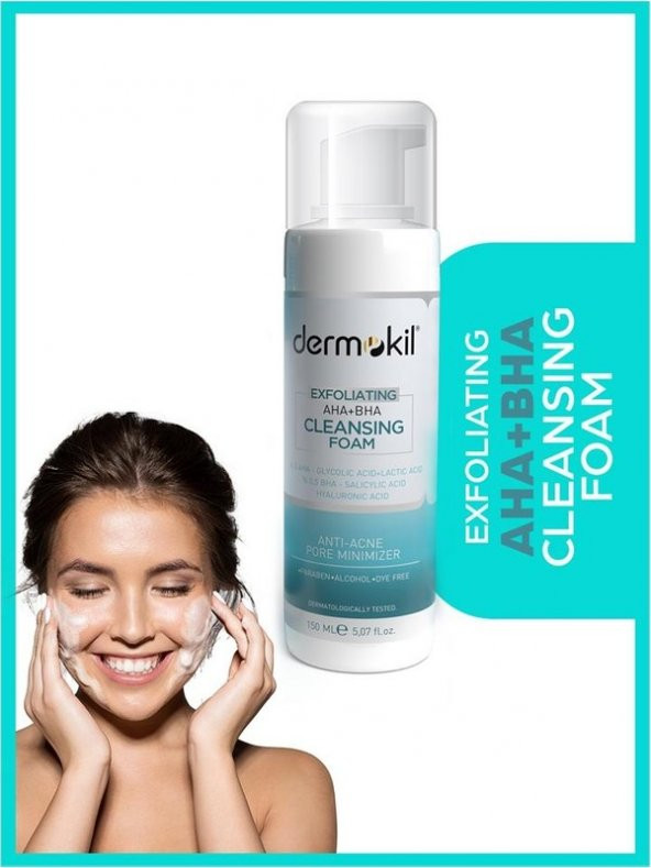 Dermokil Exfoliating Aha+Bha Niacinamide Yüz Temizleme Köpüğü 150 ml - 3