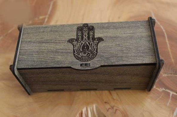 Değerli Taş - Pandül & Takı Saklama Kutusu Kalem Boy Fatmanın Eli - 2