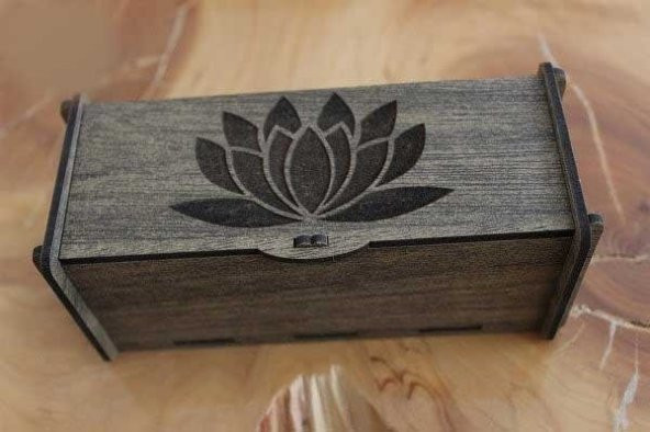 Değerli Taş - Pandül & Takı Saklama Kutusu Kalem Boy Lotus Çiçeği