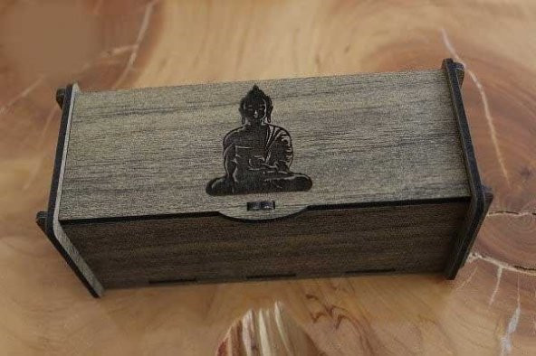 Değerli Taş - Pandül & Takı Saklama Kutusu Kalem Boy Budist