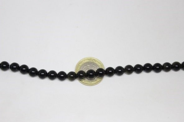 Golden & Siyah Obsidyen Taşı 8mmadet - Resim 3