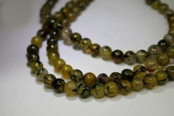 Akik Taşı 8mm/adet (4203) - Resim 2