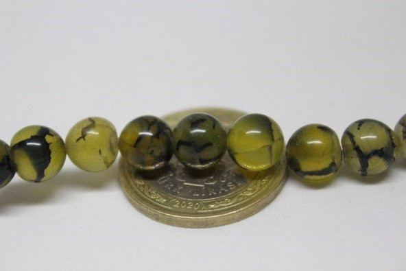 Akik Taşı 8mm/adet (4203) - Resim 3