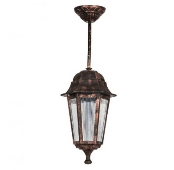 Zerpa Dekoratif Optik Altıgen Bakır Sarkıt Armatür Aplik 20cm x 46cm
