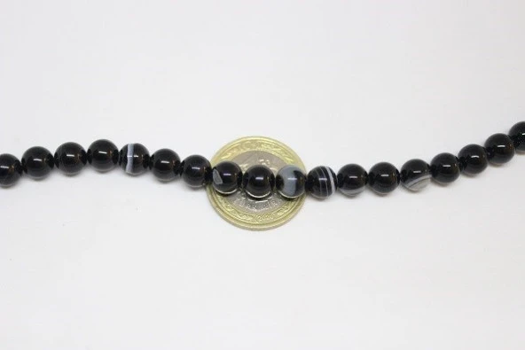 Akik Taşı 8mm/10adet (4102) - Resim 4