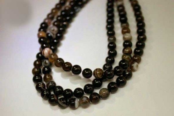 Akik Taşı 8mm/adet (3605) - Resim 2