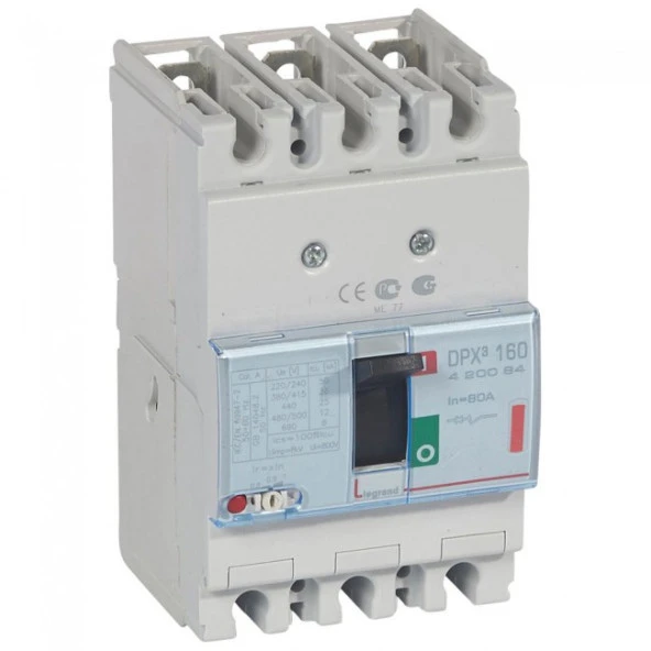 Legrand 420084 DPX³ 160 80A 3 Kutuplu 36kA Ayar Sahalı Kompakt Şalter