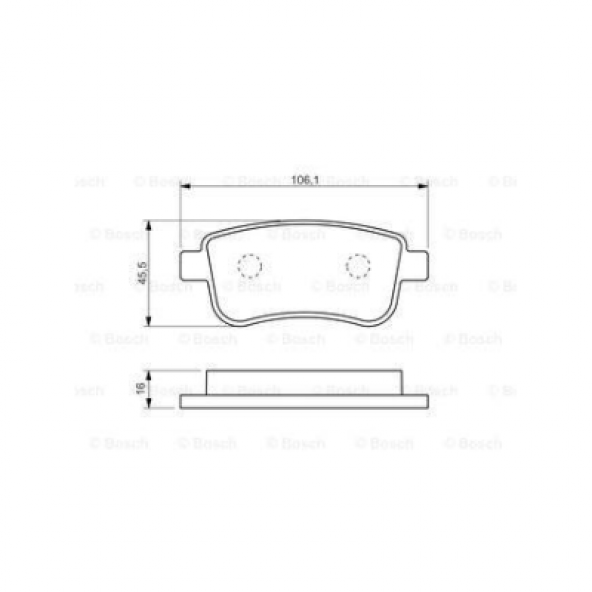 Renault Clio V 1.0 2019 Sonrası 0986494452 Arka Fren Balatası  Bosch ürün görseli