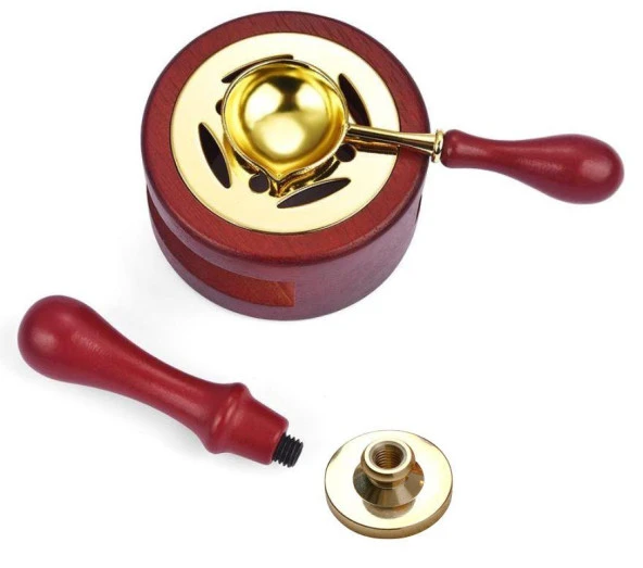 Davetiye Mum Mühürü Uygulama Seti Kahverengi 870 With Love - Resim 3