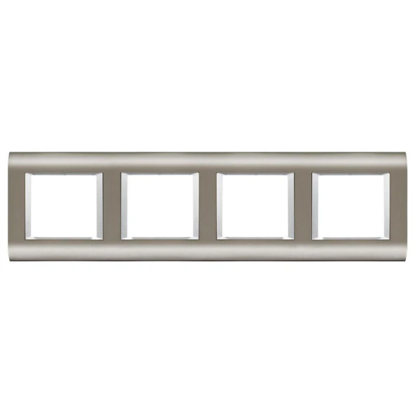 Viko Panasonic Thea Sistema Inox + Metalik Beyaz 4X2M Çerçeve