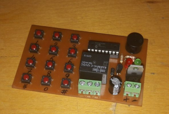 Pic16f628a ile Şifreli Kilit - Buzzerlı - Resim 4