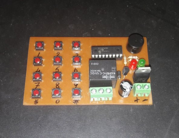 Pic16f628a ile Şifreli Kilit - Buzzerlı - Resim 5