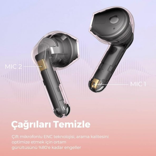 Soundpeats Air3 Deluxe HS Bluetooth 5.2 Hi-Res Kablosuz Kulak içi Kulaklık Pembe - 5