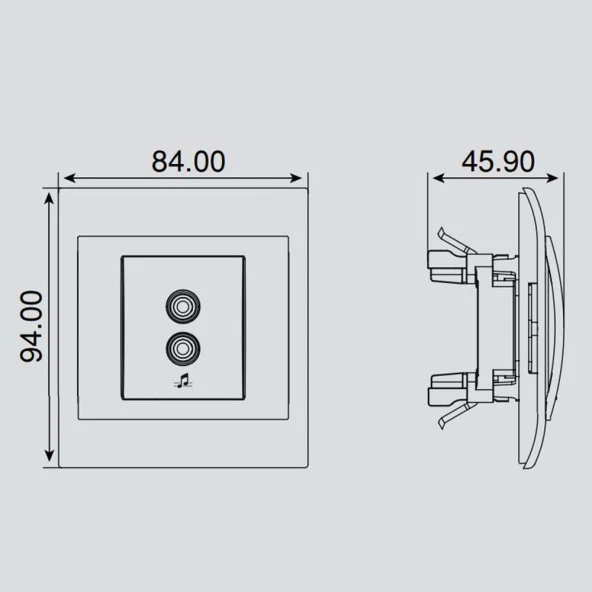 Viko Panasonic Thea Blu Müzik Yayın Prizi Mekanizma WBTM05605NC-TR - 2
