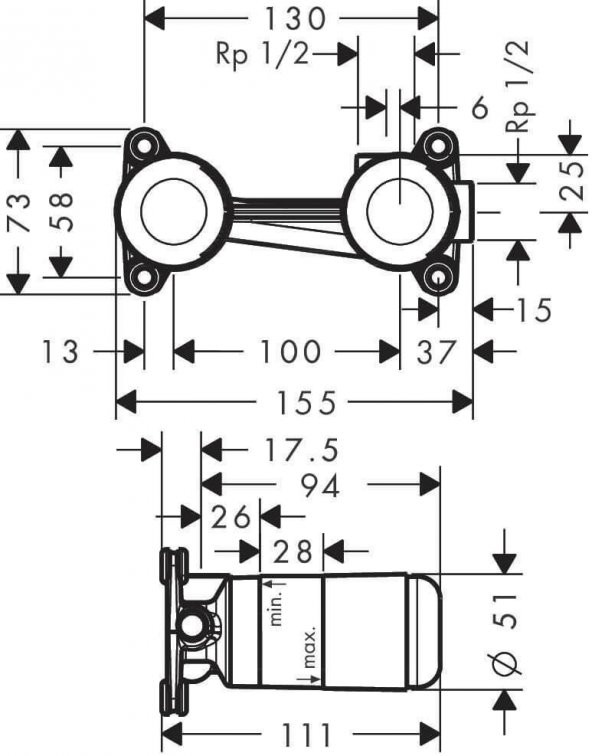 Hansgrohe Ankastre Lavabo İç Set - 2