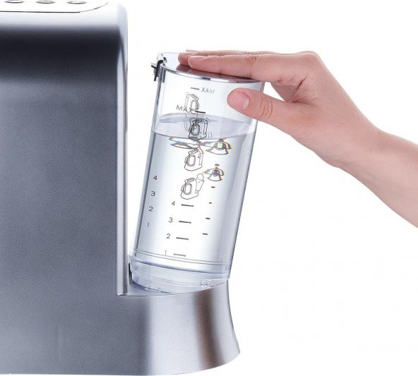 Korkmaz A862-05 Kahvekolik Aqua Inoxkrom Kahve Makinesi - 4