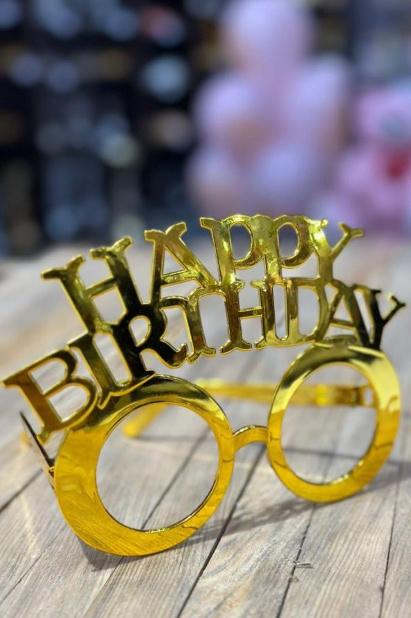 Beysüs Happy Birthday Parti Gözlüğü Gold