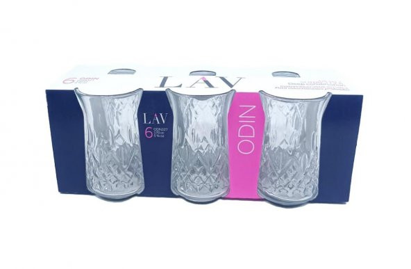 Lav Odin Çay Seti Çay Takımı - 12 Parça Çay Bardağı Takımı Tabağı 6 Kişilik - Resim 3