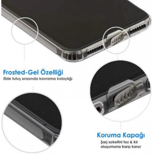 Apple iPhone 13 Pro Kamera Korumalı Şeffaf Tıpalı Silikon Kılıf - 3