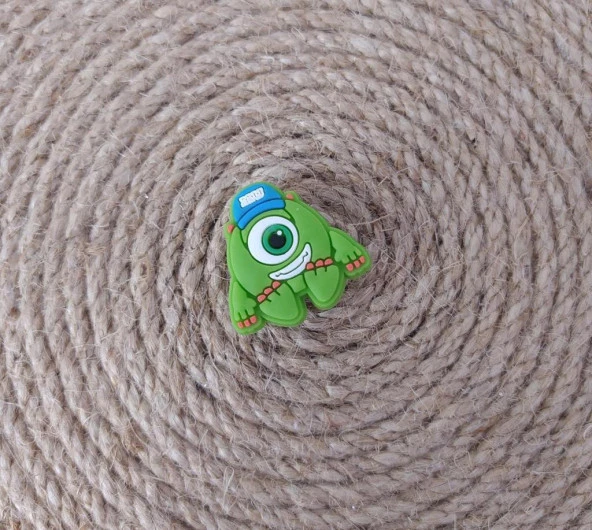 Terlik Ayakkabı Sandalet Süsü Tek Göz Canavar1 Adet Silikon Kız Erkek Aksesuar Hediye - 2