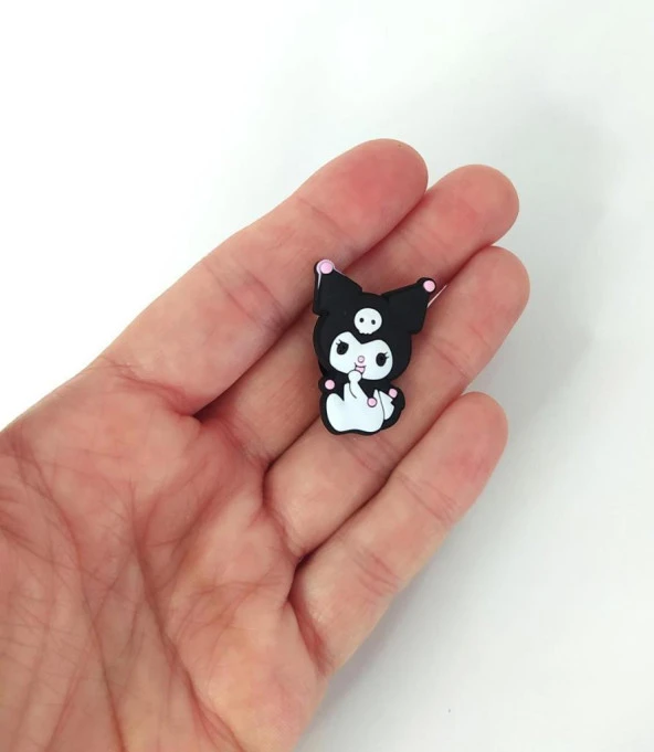 Terlik Ayakkabı Sandalet Süsü Kuromi 1 Adet Silikon Kız Erkek Aksesuar Hediye ürün görseli