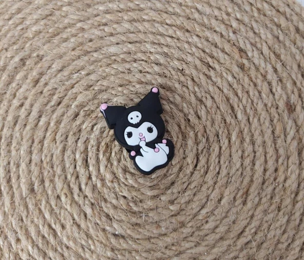 Terlik Ayakkabı Sandalet Süsü Kuromi 1 Adet Silikon Kız Erkek Aksesuar Hediye - Resim 2