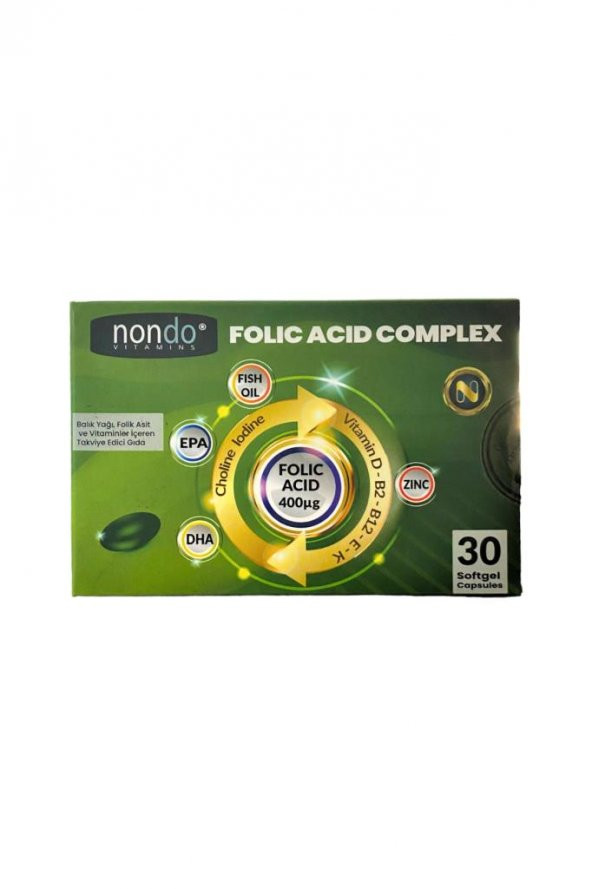 NONDO Folic Asit Complex 30 Kapsül