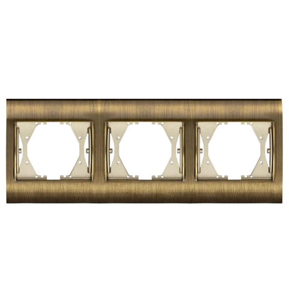 Viko Panasonic Thea Blu Antique + Dore Üçlü Çerçeve