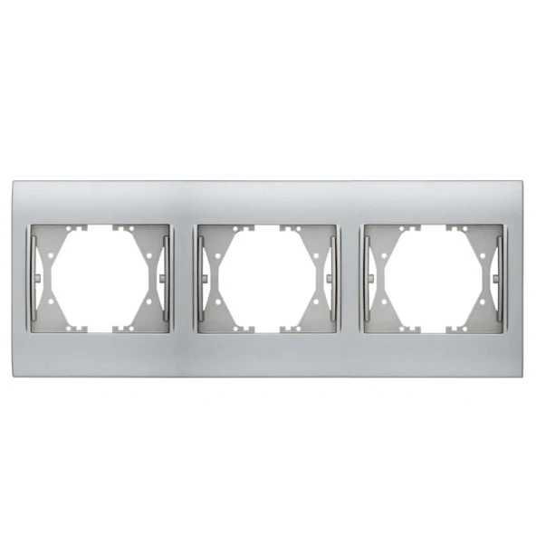 Viko Panasonic Thea Blu Chrome Matt + Beyaz Üçlü Çerçeve