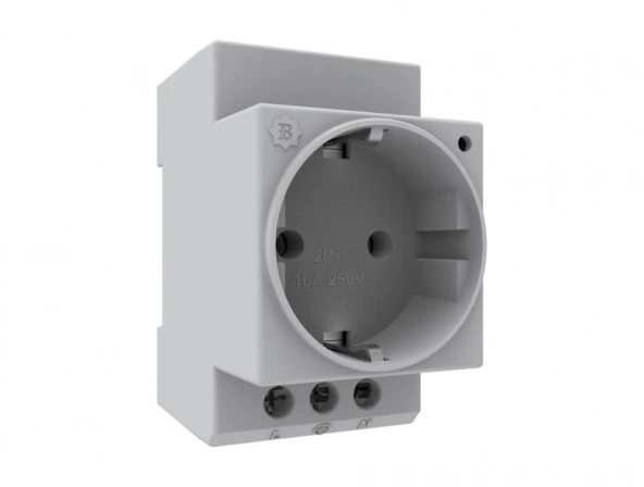 Bemis IP20 Monofaze Plastik Ray Priz 1x16A BR1-1402-2711