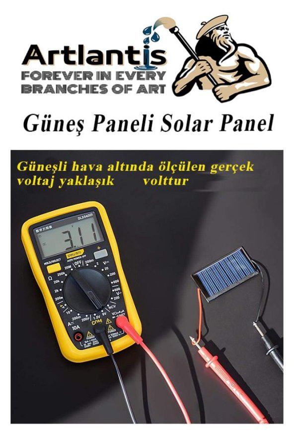 Güneş Paneli Solar Panel 4x8 cm 5.5v 100 mA 1 Adet Güneş Enerjisi Okul Sınıf Deney Çalışmaları - 2