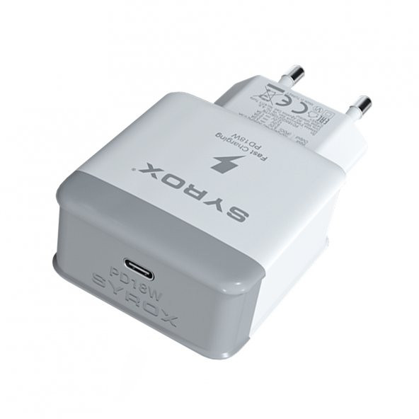 Syrox PD18T Type-C to Type-C Kablolu 18W PD 3A Hızlı Şarj Aleti Set - 3