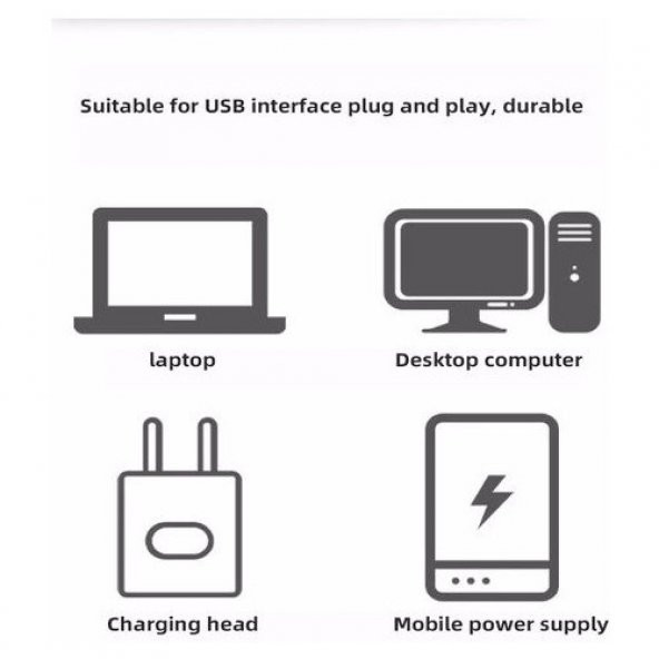 FİLONLİNE FAC-00 LED USB LED IŞIK BEYAZ 1W MİNİ BOY GECE LAMBASI-ORTAM IŞIĞI USB LED IŞIK - 3
