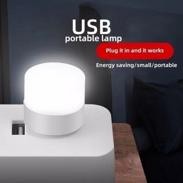 FİLONLİNE FAC-00 LED USB LED IŞIK BEYAZ 1W MİNİ BOY GECE LAMBASI-ORTAM IŞIĞI USB LED IŞIK - 4