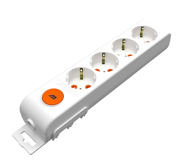 Mutlusan RI-Tech Dörtlü Anahtarlı Topraklı Grup Priz Çocuk Korumalı Klemensli ürün görseli 1