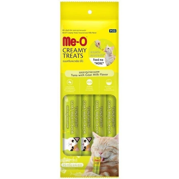 Meo Creamy Ton Balıklı ve Keçi Sütlü Kedi Ödül Maması 4x15 Gr.
