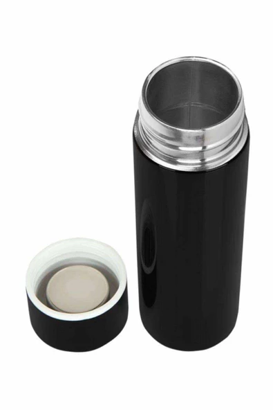 150 ml Cep Tipi Mini Ufak Kaliteli 304 Çelik Çift Katmalı Termos Siyah - 4
