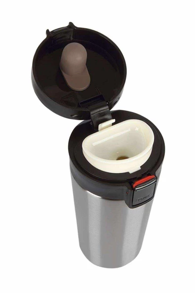 Kaliteli Paslanmaz Çelik Çift Katman Katman Kahve Fincanı Araç 380 ml Termos Bardak Metal - 3