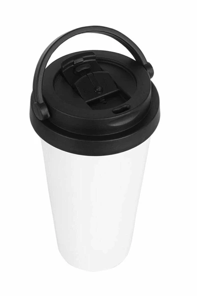 Beyaz Kaliteli Çift Katman Paslanmaz Çelik 500 ml Termos Bardak - 2