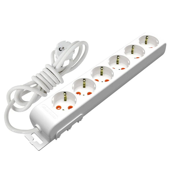 Mutlusan Rı-Tech Altılı Topraklı Grup Priz Çocuk Korumalı 3 Metre Kablolu ürün görseli 1