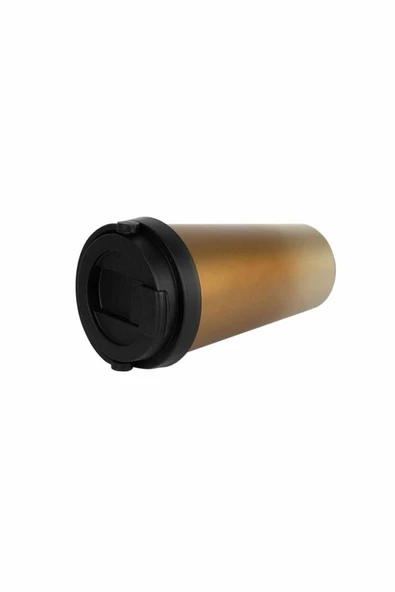 Kaliteli Çift Katman Paslanmaz Çelik 500 ml Termos Bardak Gold - 3