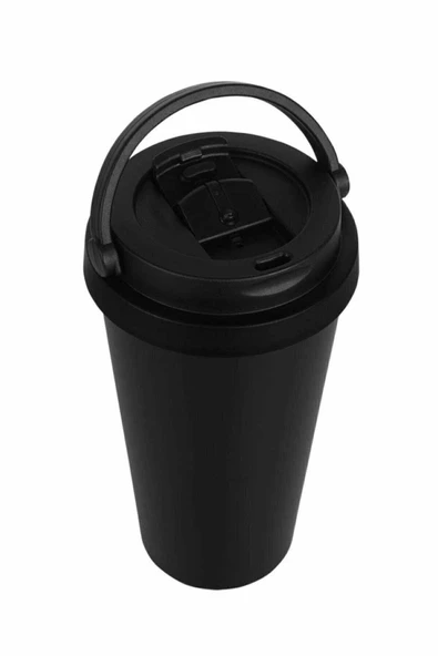 Kaliteli Çift Katman Paslanmaz Çelik 500 Ml Termos Bardak  Siyah - 2