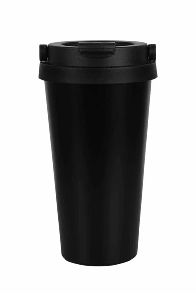 Kaliteli Çift Katman Paslanmaz Çelik 500 Ml Termos Bardak  Siyah