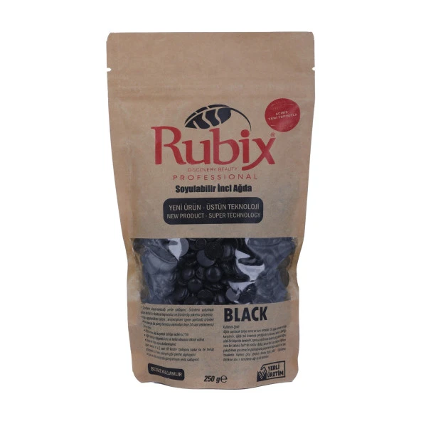 Rubix Professıonel Soyulabilir Inci Boncuk Ağda Black 250 gr