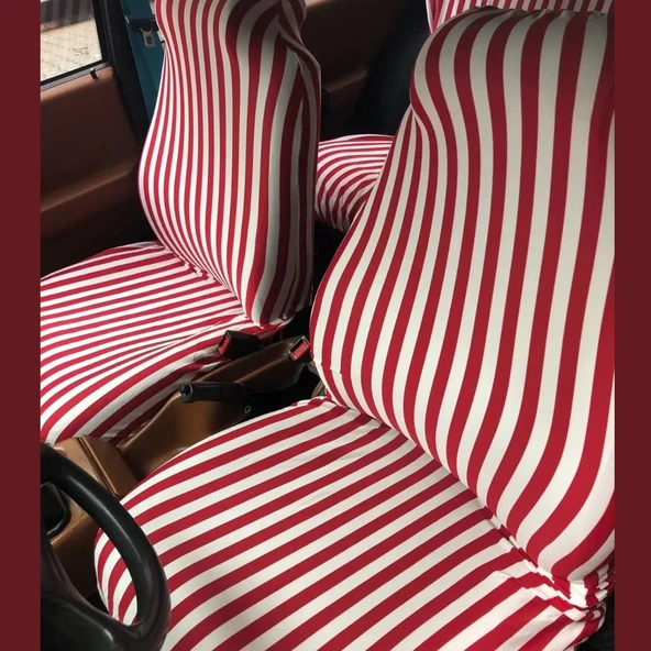 Kırmızı Çizgili Servis Kılıfı - Zebra Desen Servis Kılıfı - 2
