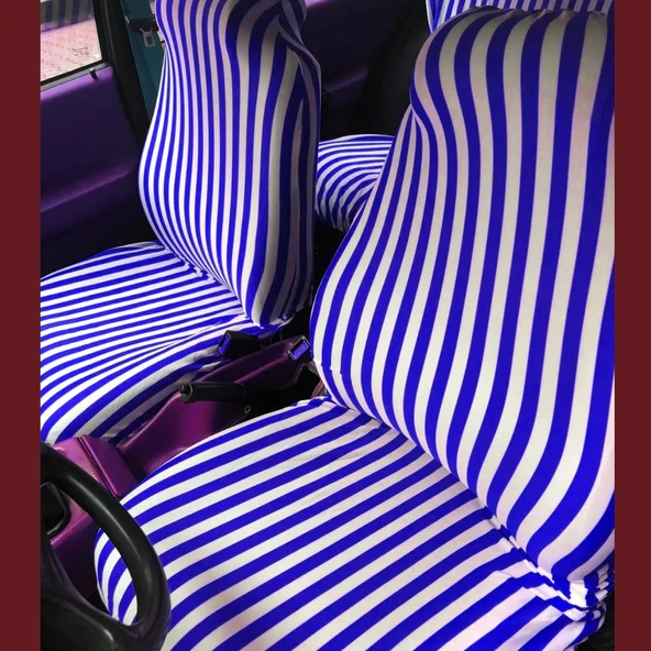 Mavi Çizgili Servis Kılıfı - Zebra Desen Servis Kılıfı - 2