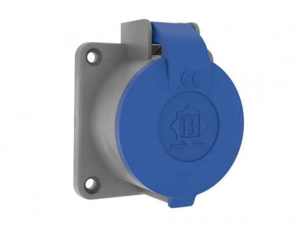 Bemis IP44 Monofaze Plastik Makine Priz 1x16A BP1-1402-2410