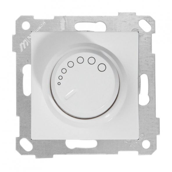 Mutlusan Rita Beyaz Mekanizma + Tuş RL Işıklı Dimmer 600W - 1